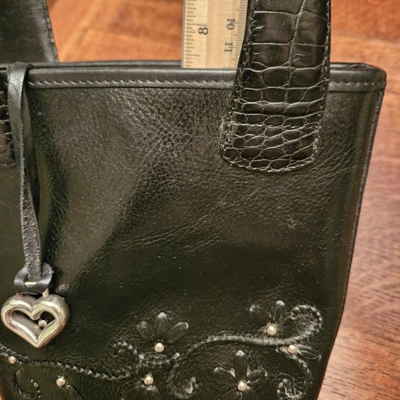 Brighton Black Leather Mini Tote Bag - Picture 7 of 7